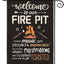 Bandera jardín 12x18pulg welcome firepit decoración exterior