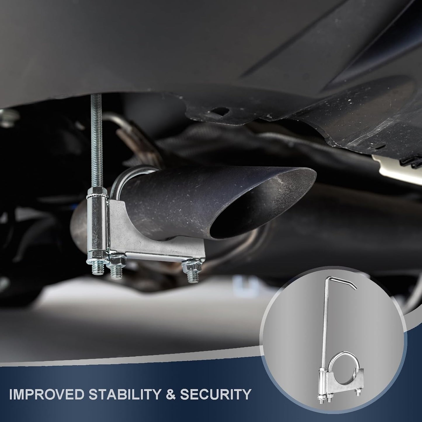 Abrazadera escape 2.5" con colgador universal