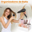 Organiz. herramientas pelo baño blanco