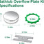 Kit placa desbordamiento bañera presión cromado 2.30pulg