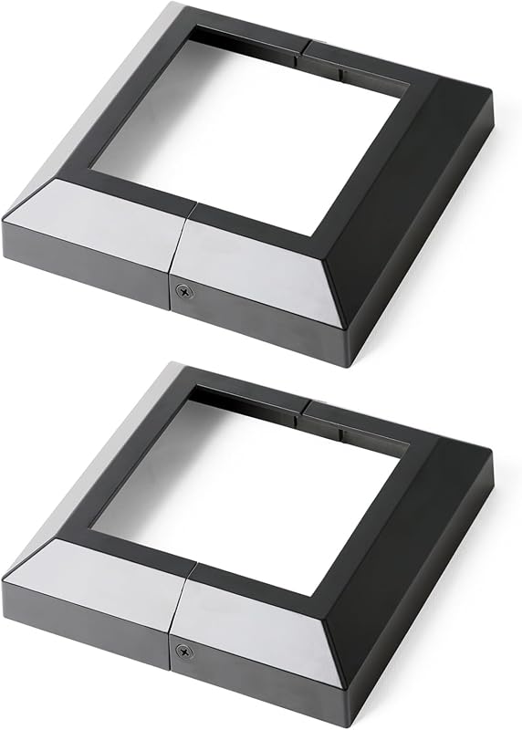 2 Cubierta poste terraza aluminio 5.5x5.5" moldura faldón