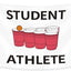 Bandera atleta 3x5ft para dormitorio universitario
