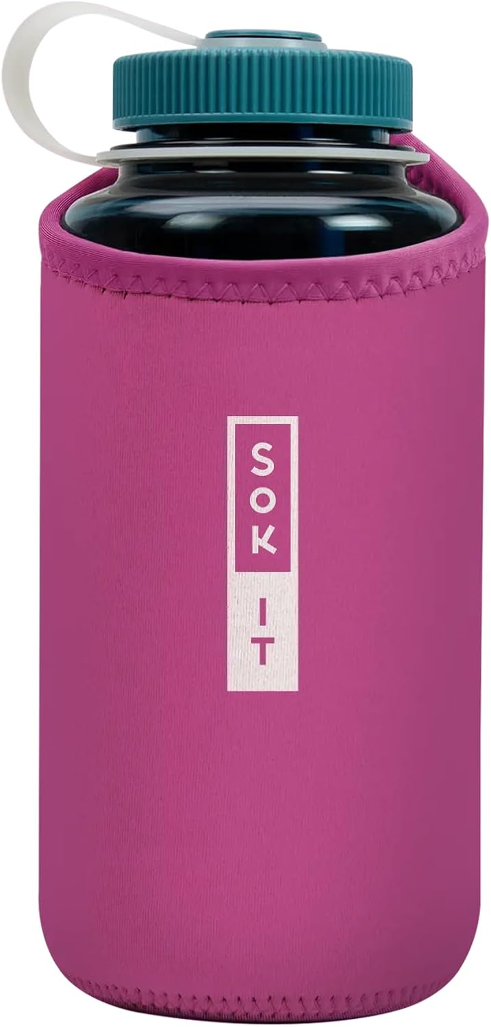 Funda neopreno botella agua 32oz Nalgene rosa