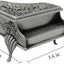 Joyero piano vintage con escultura rosa
