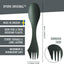 Spork 3en1 para acampar reutilizable 4 pzas