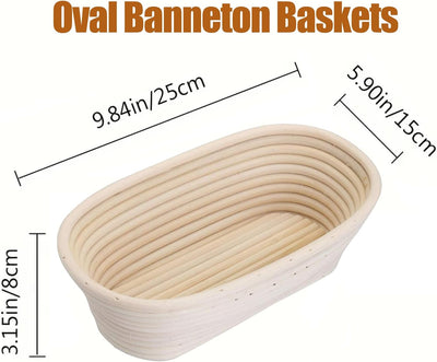 Cesta Banneton 10pulg forro lino set 2