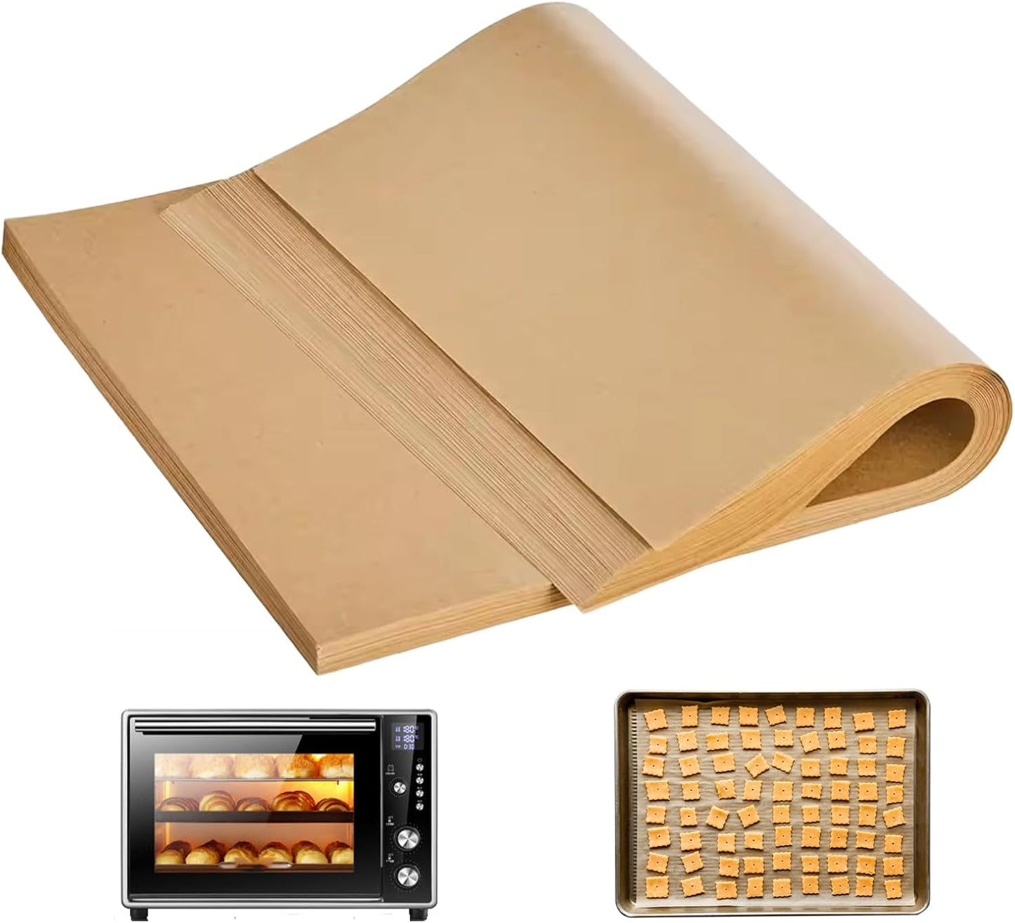 200 Hojas Pergamino Antiadherente 9x13pulg Resiste 450°F