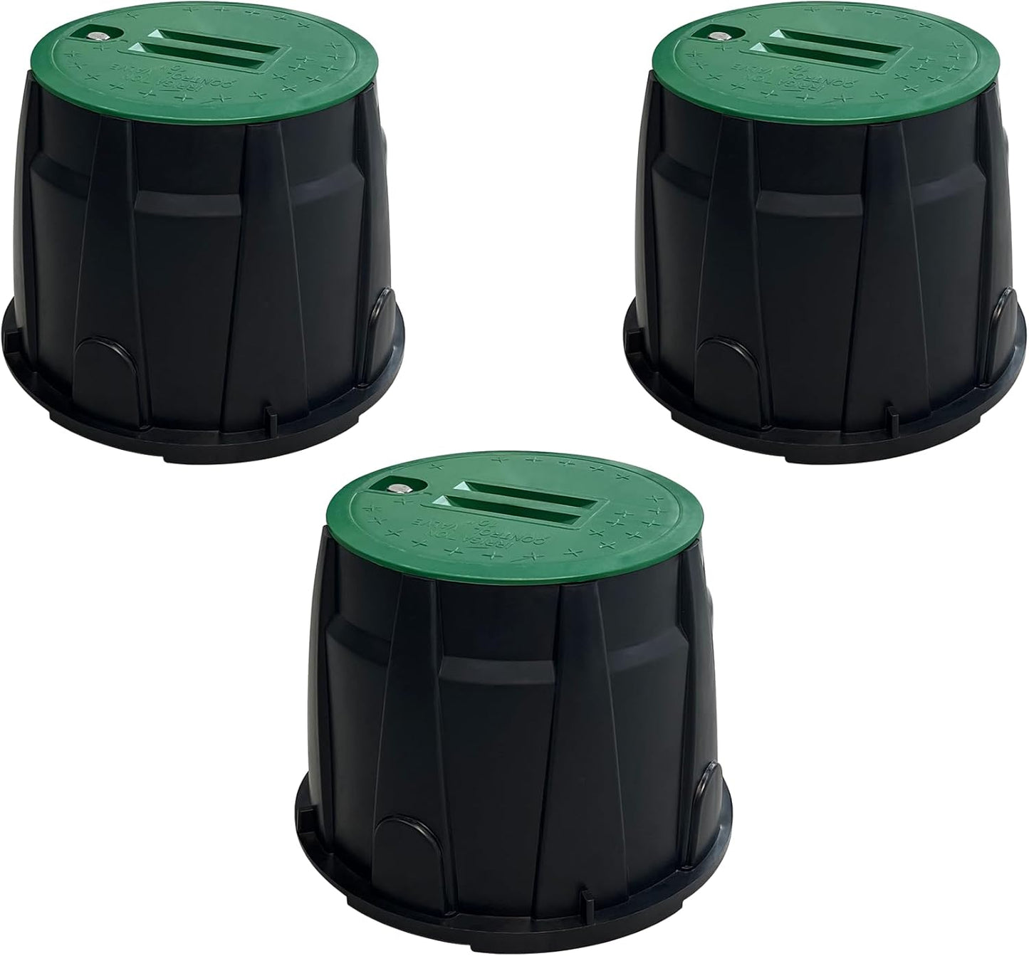 3 Pzas Cajas Válvula Riego PP Redonda 10" Jardín