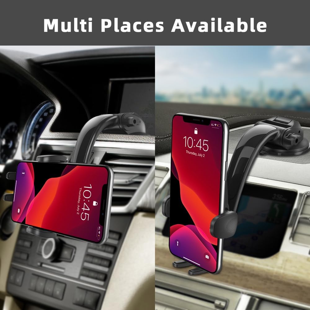 Soporte teléfono coche succión ajustable brazo sólido