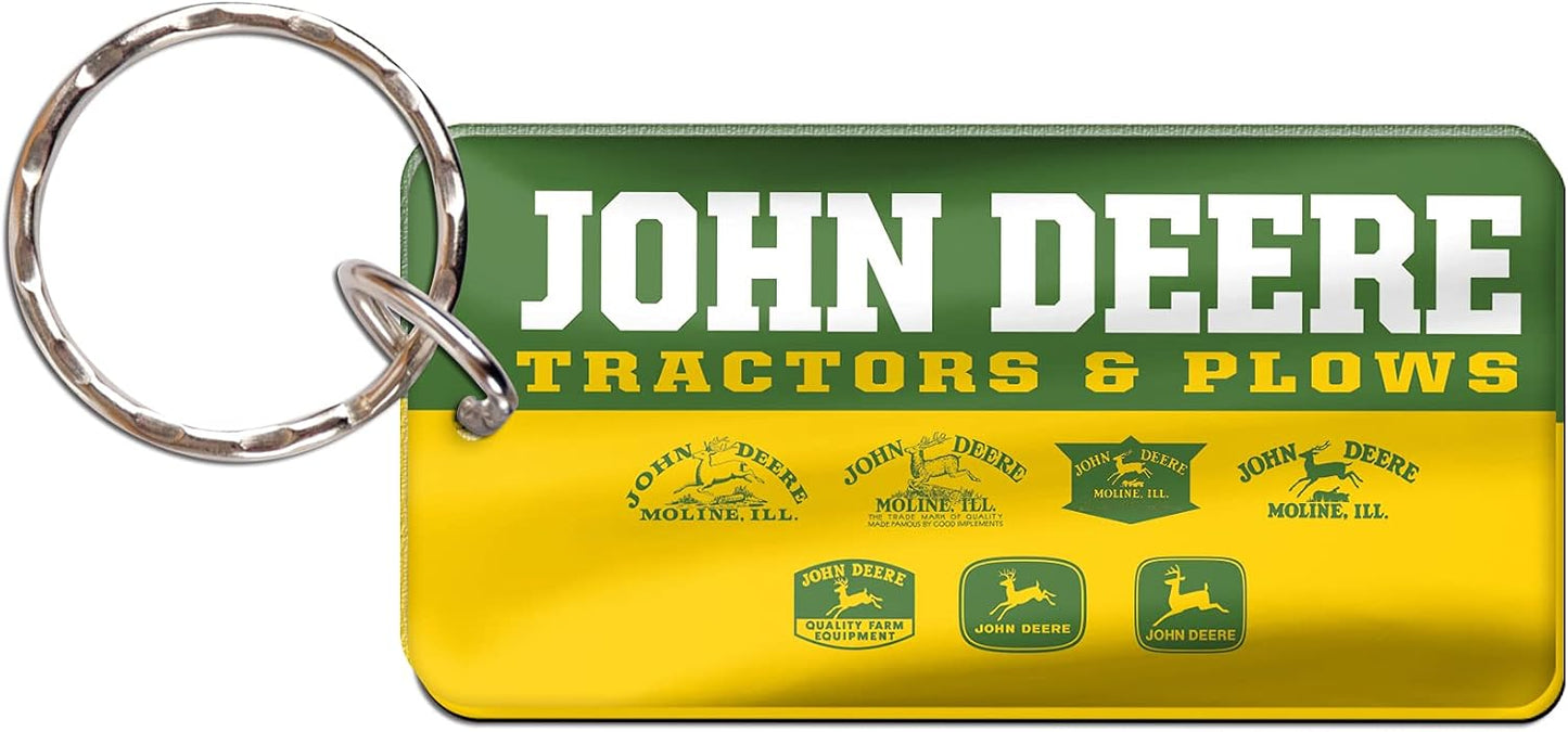 Llavero vintage rectángulo John Deere
