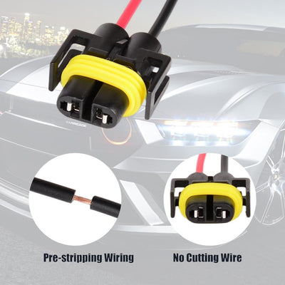 Adaptador hembra Arnés cable faro luz antiniebla 2unids