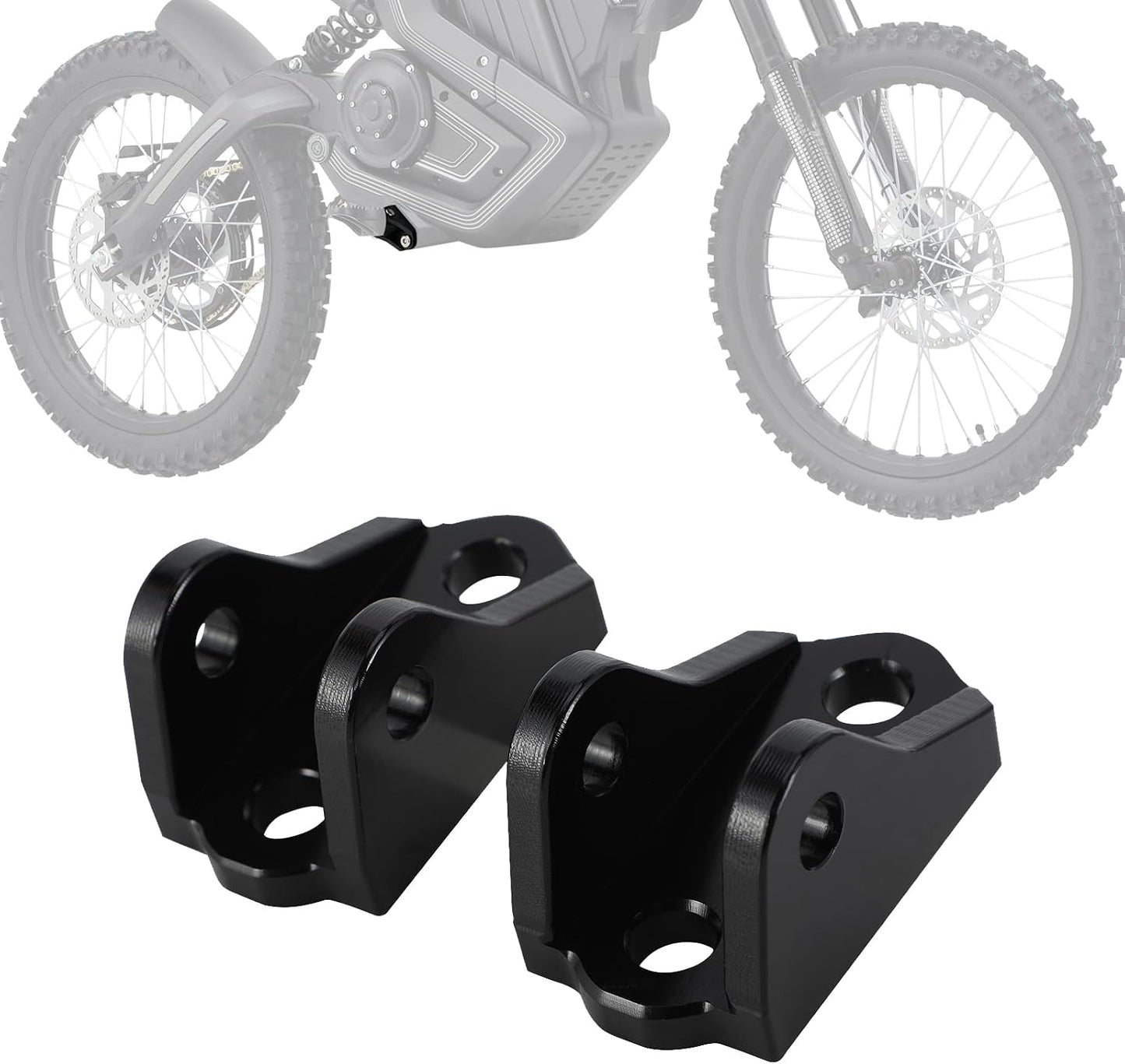 Kit soporte pedal estribos moto cross Rawrr Mantis X negro