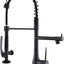 Grifo cocina rociador extraíble doble cabezal bronce