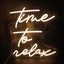 Letrero LED neon Time To Relax dormitorio spa regalo