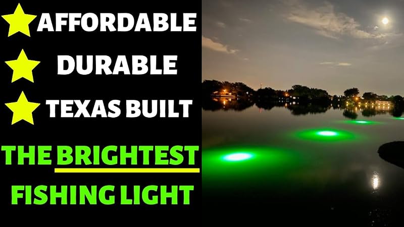 Luces pesca subacuáticas LED 12V batería Snook Crappie verde