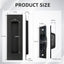 Manijas puerta tirador dedo 4.72pulg acero inox negro