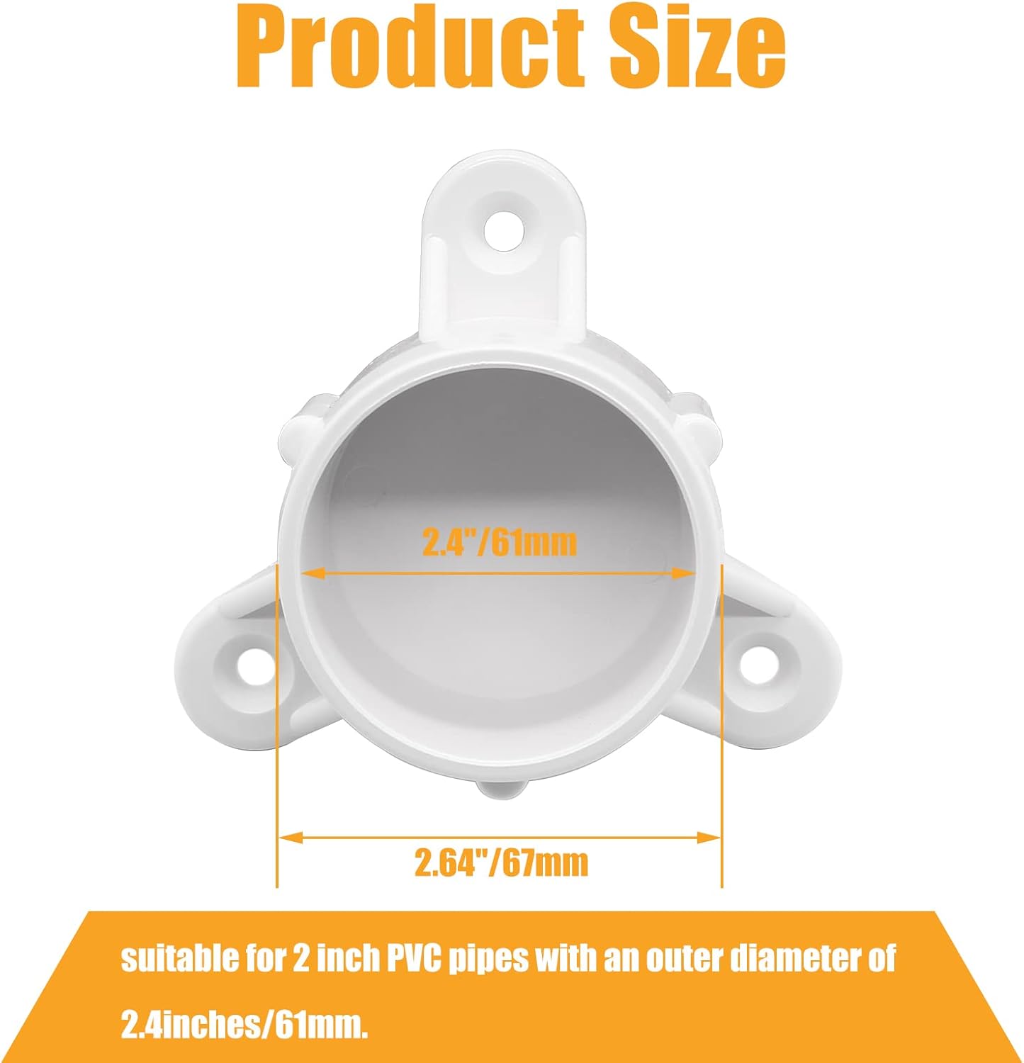 Tapones PVC 2pulg para patas mesa soporte varilla blancas 2pzas