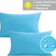 2 Pzas Fundas Almohada Impermeables Exteriores 12x20 Azul