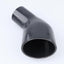 Acoplador reductor codo 45 grados manguera silicona negro