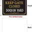 2 Letreros Metal Advertencia Perro 10x7"