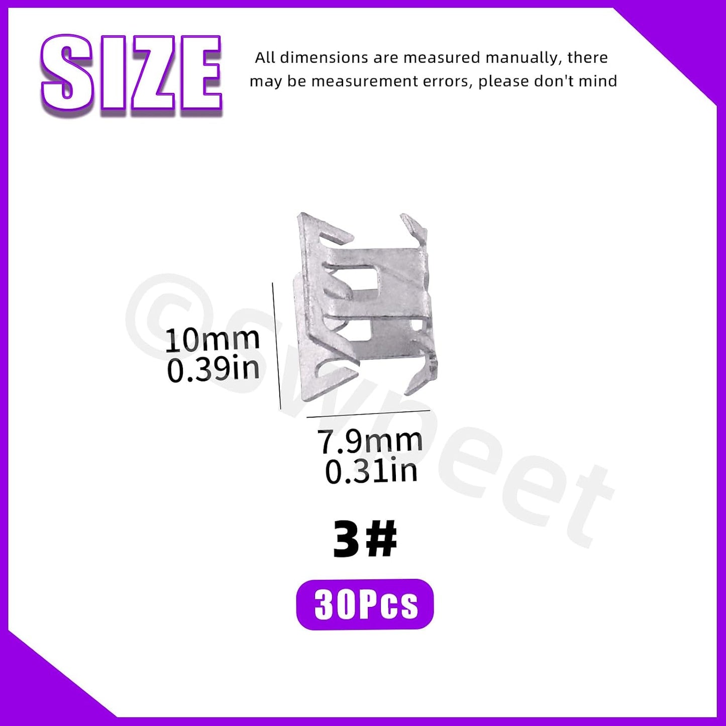 30 Pzas Clip U Metal 0.311pulg Universal VW Audi