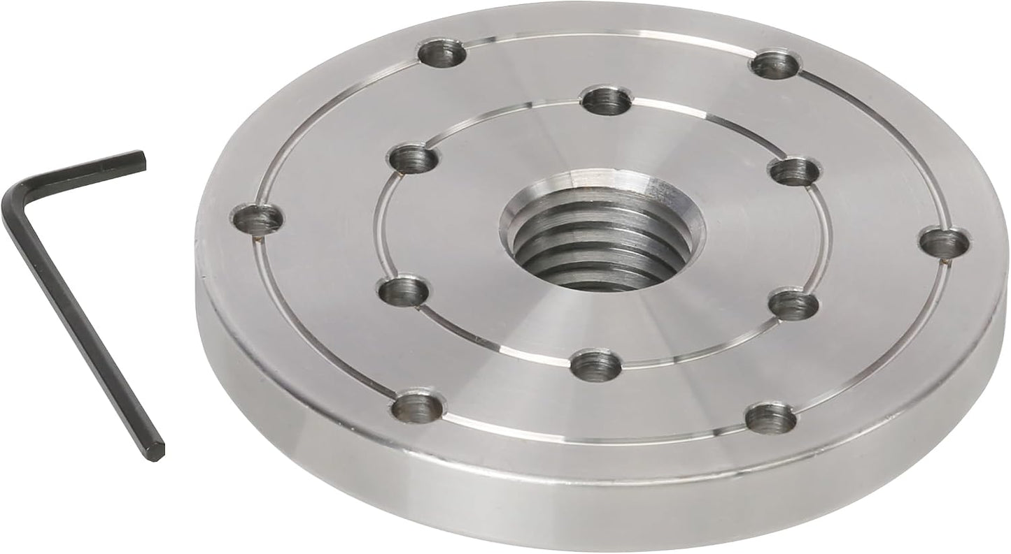 Placa frontal torno madera 4 acero mandril 1x8TPI