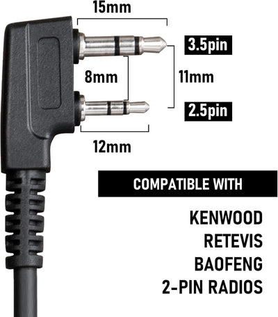 Walkie Talkie Auriculares Tubo Acústico 2 Pack