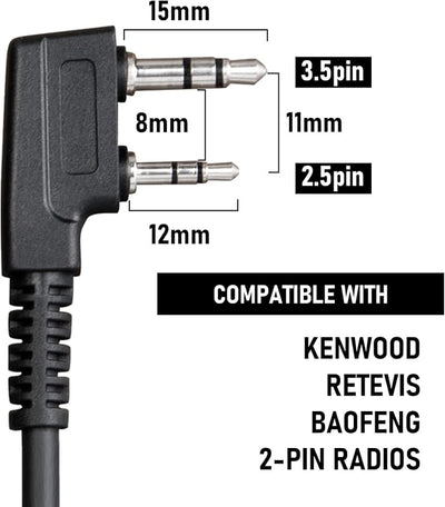 Walkie Talkie Auriculares Tubo Acústico 2 Pack