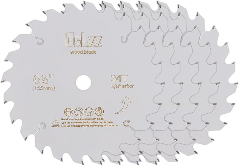 Hoja sierra 6 1/2 pulg 24 dientes ATB para madera pack 5