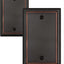 Placas interruptor metal bronce envejecido 1 blanco 2 ud