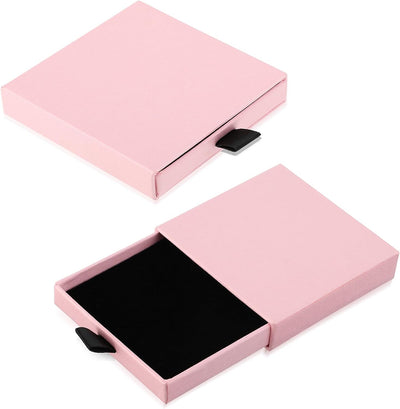 Caja regalo cuadrada para joyas collar aretes pulsera rosa