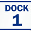 Letrero aluminio Dock 1 12x18"