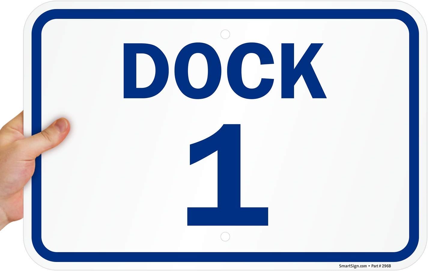 Letrero aluminio Dock 1 12x18"