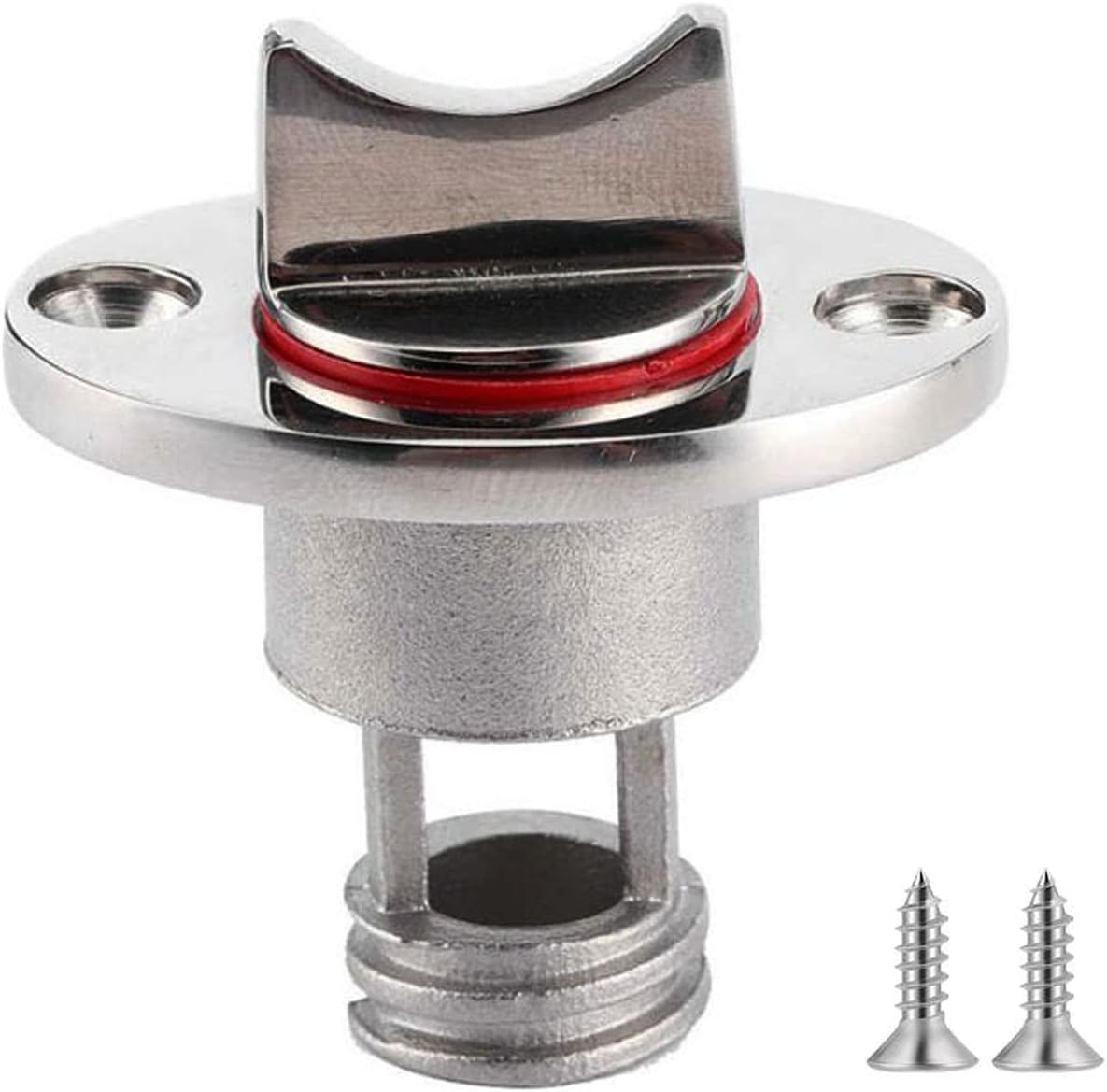 Tapón drenaje oval acero inox 1pulg rosca 3/4 con anillo sellado