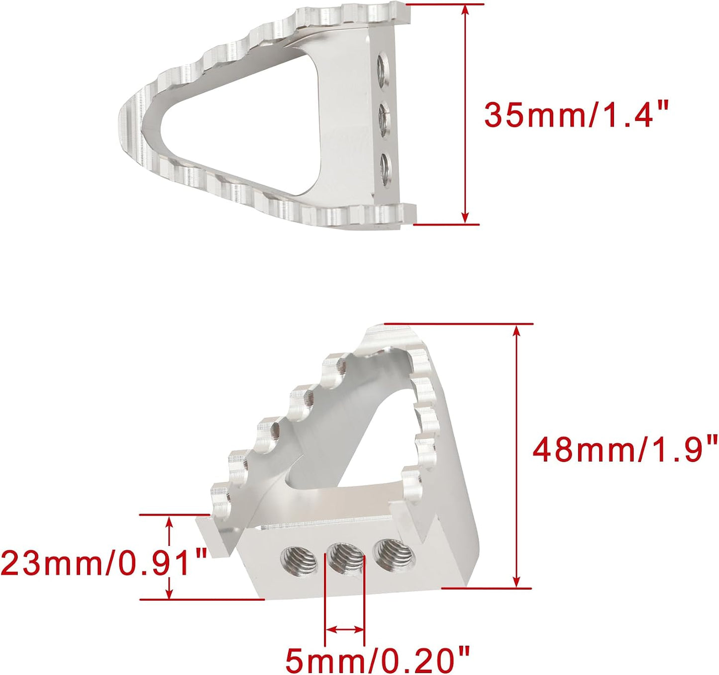 Reposapiés ancho aluminio CNC para motocicleta Yaxiang Zuma