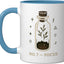Taza Cerámica Crecimiento Espiritual Azul/Blanco