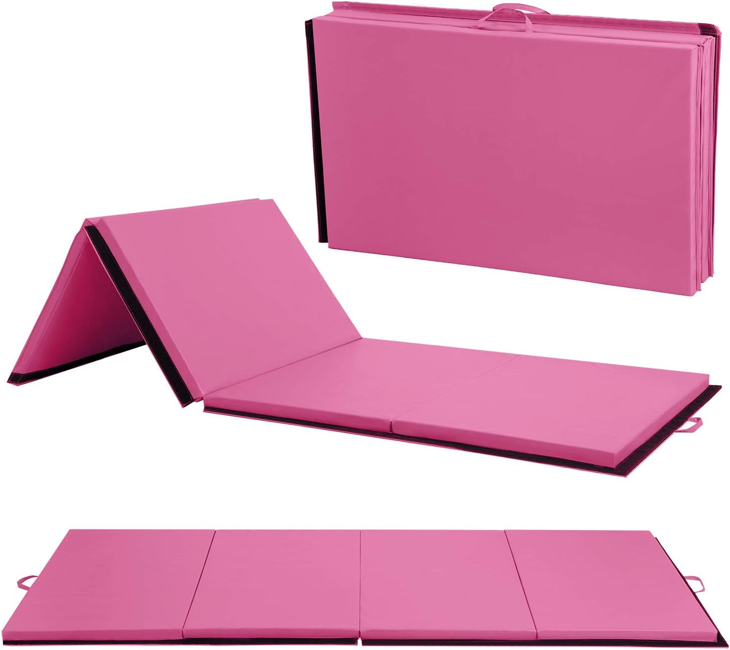 Colchoneta gimnasia portátil 4x8pulg piel sintética con asas