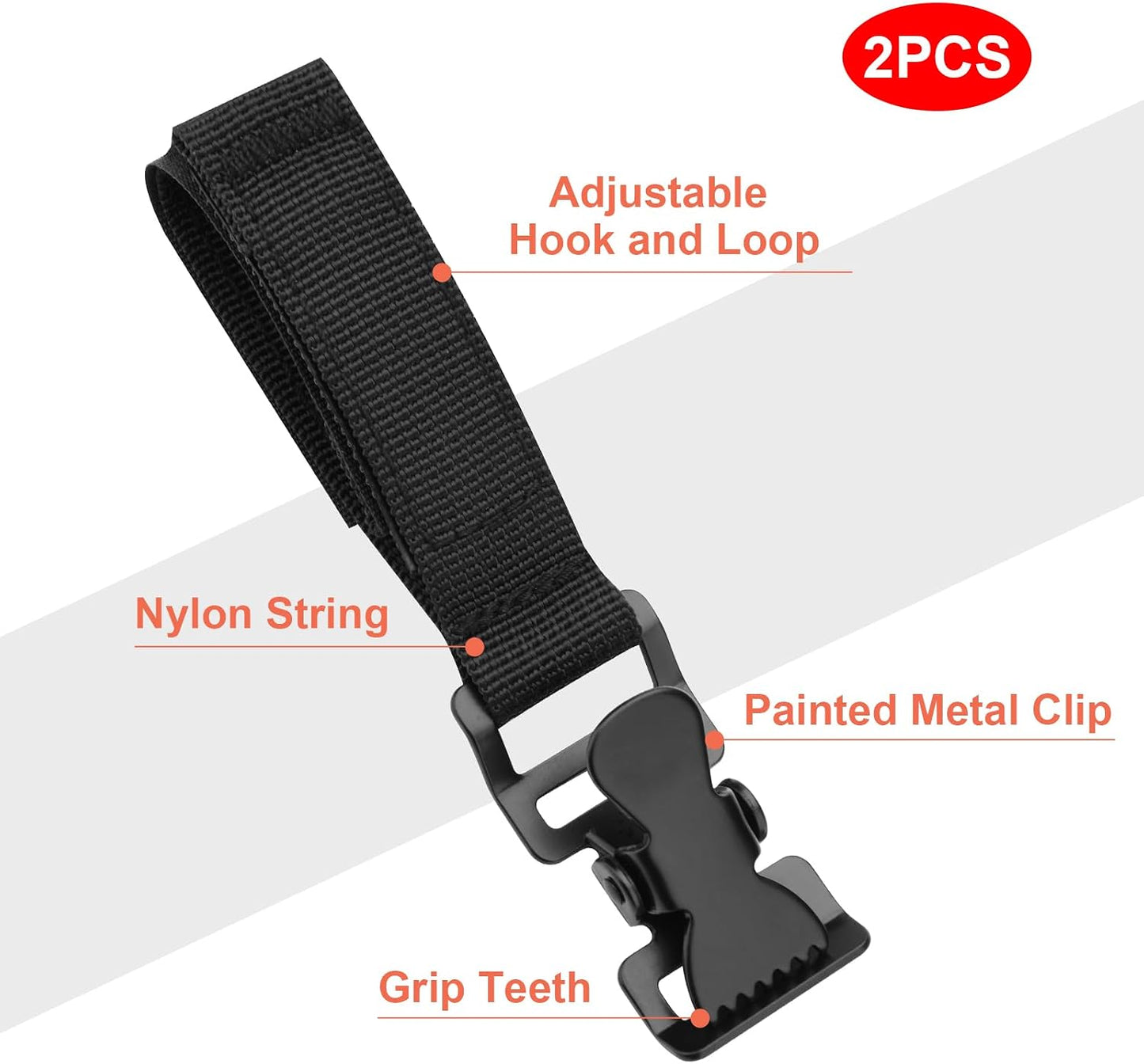 2 Pzas Clips Toalla Metal Gancho Bucle Ajustable Correa