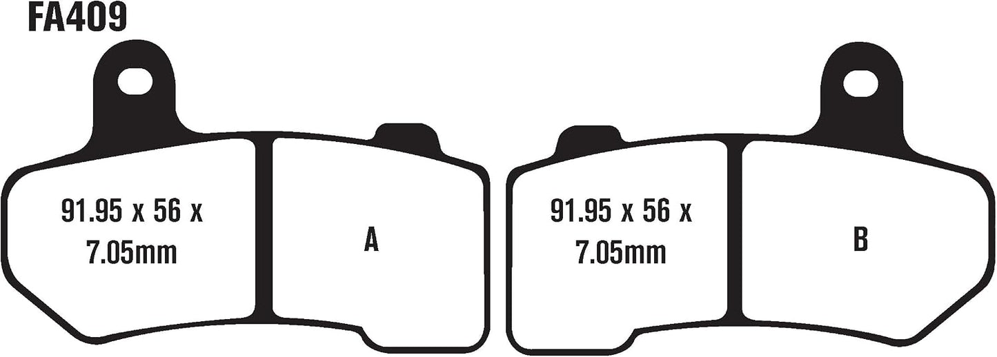 Almohadilla freno FA409V semi sinterizada negra