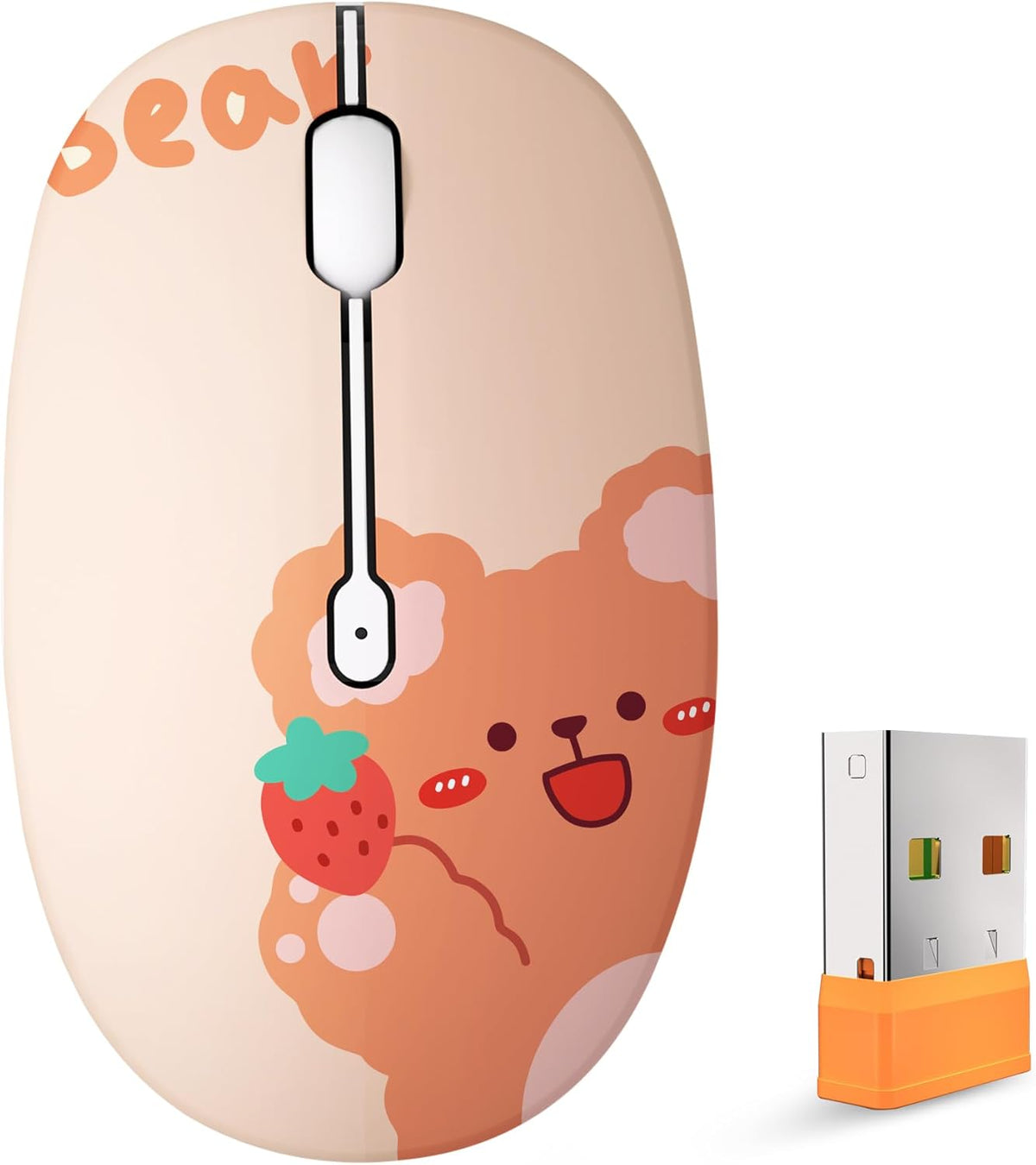Mouse inalámbrico Bluetooth con receptor USB 2.4 GHz para niños