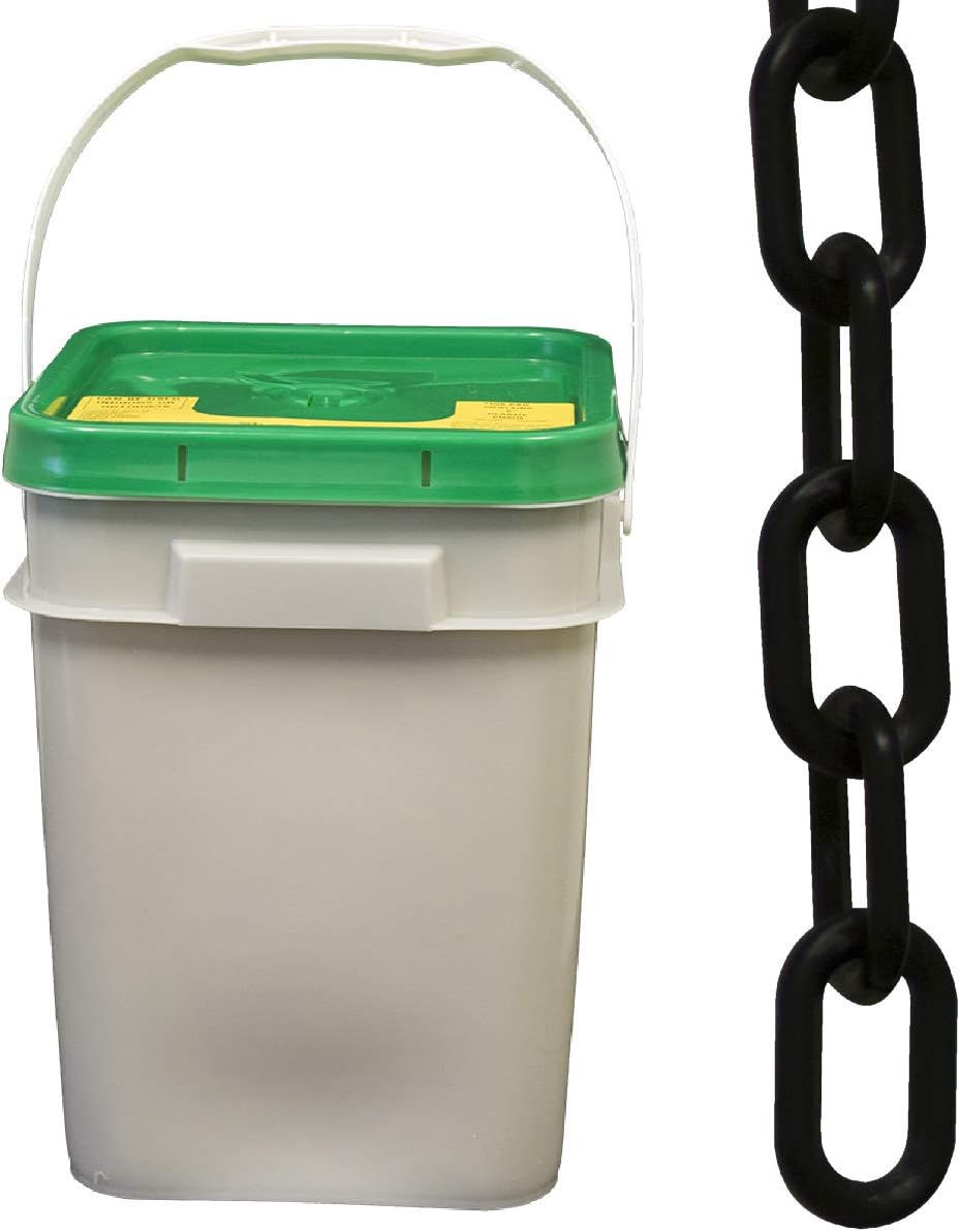 Cadena Barrera Plástico Negro 2pulg 120ft