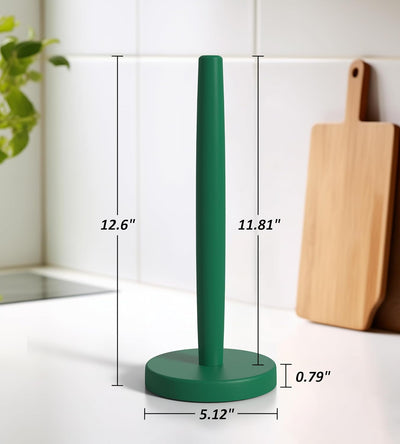 Toallero de madera KitchLife para encimera con base antideslizante verde oscuro