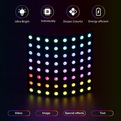 Panel LED RGB 8x8 64 píxeles WS2812B para Arduino