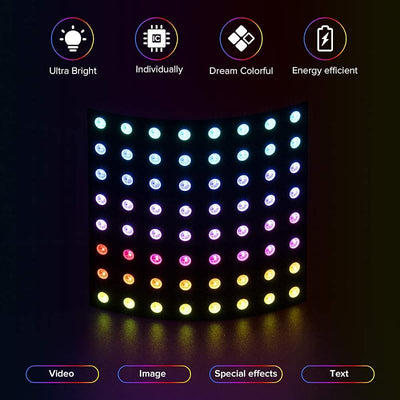 Panel LED RGB 8x8 64 píxeles WS2812B para Arduino