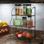 Estante alambre negro plegable 3 niveles cocina baño