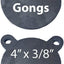 Set 2 objetivos tiro acero 4x3/8 con corte láser