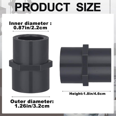8 Adaptadores Hembra PVC 1/2pulg Tubería NPT