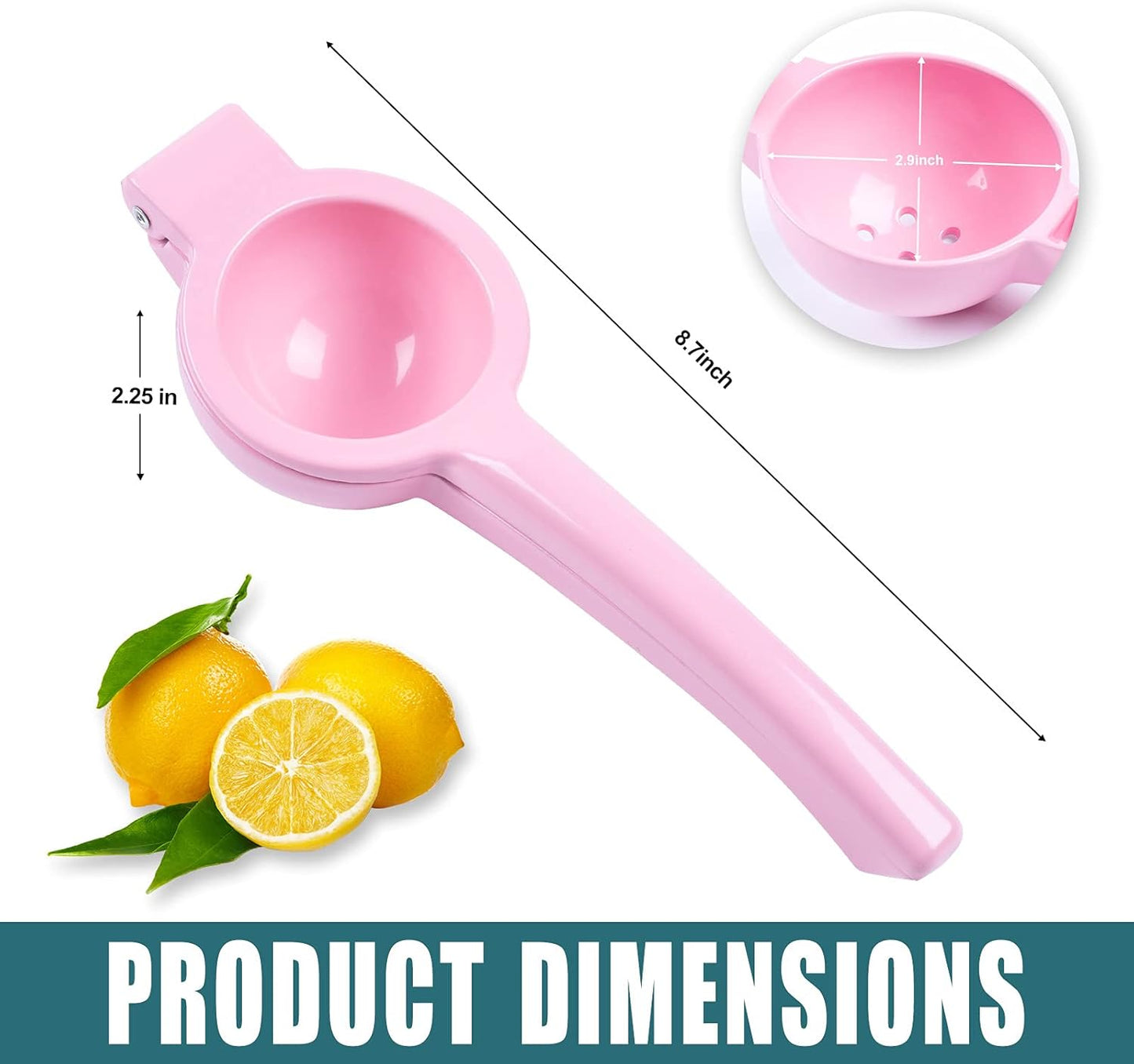 Exprimidor manual de cítricos y limón rosa