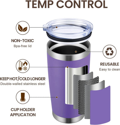 Vaso para Café de 20oz de Plástico Resistente y Térmico