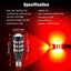 Bombillas LED Canbus 1500lm T15 W16W rojo brillante set 2
